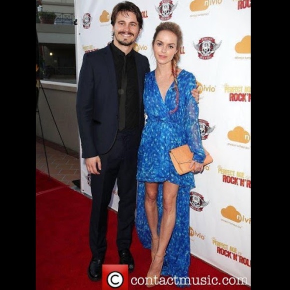 NWT joy Cioci Mariana hi-low blue sparkle gown sz4 - Picture 2 of 12